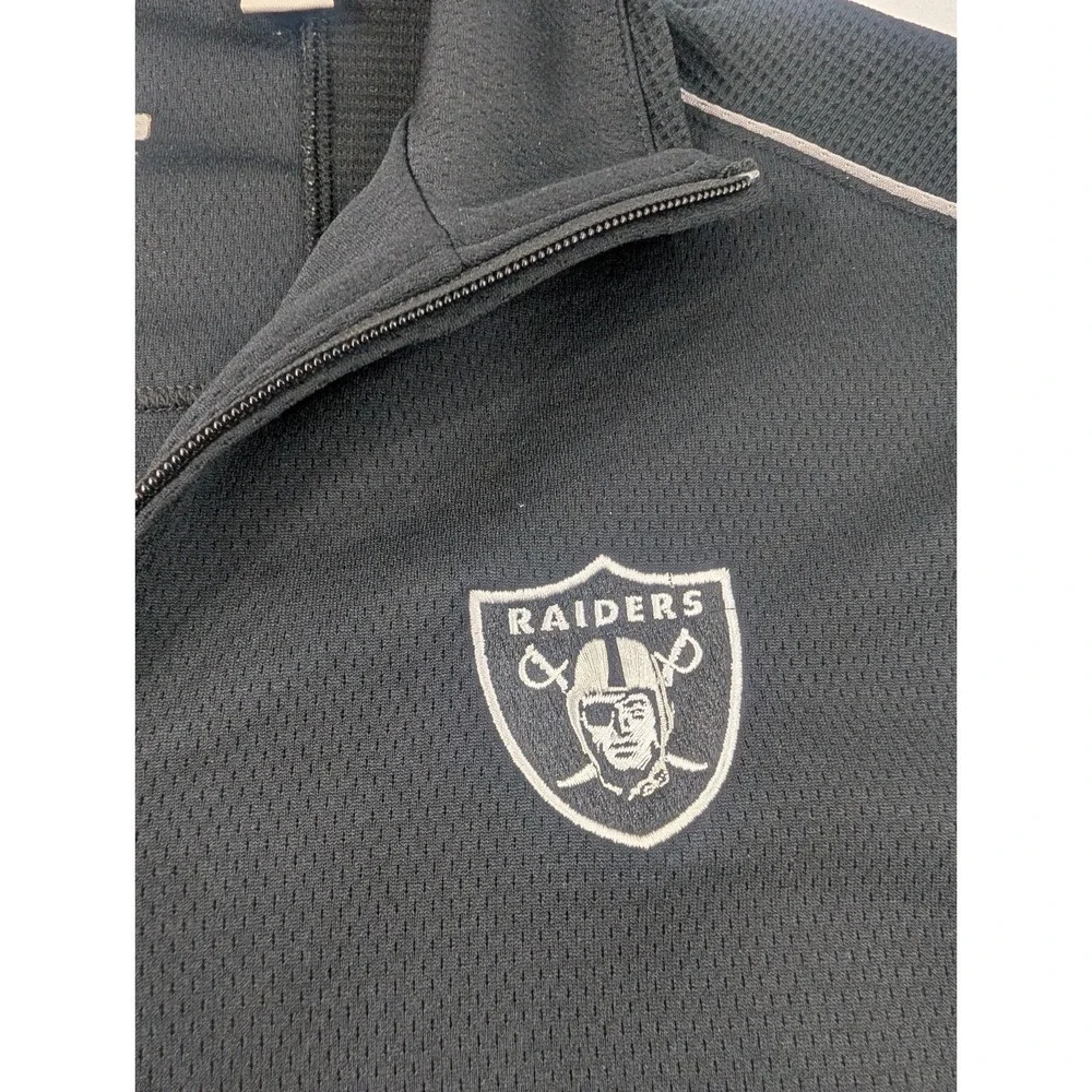 Cutter & Buck Mens XL Las‎ Vegas Raiders Black Performance Drytec Quarter Zip